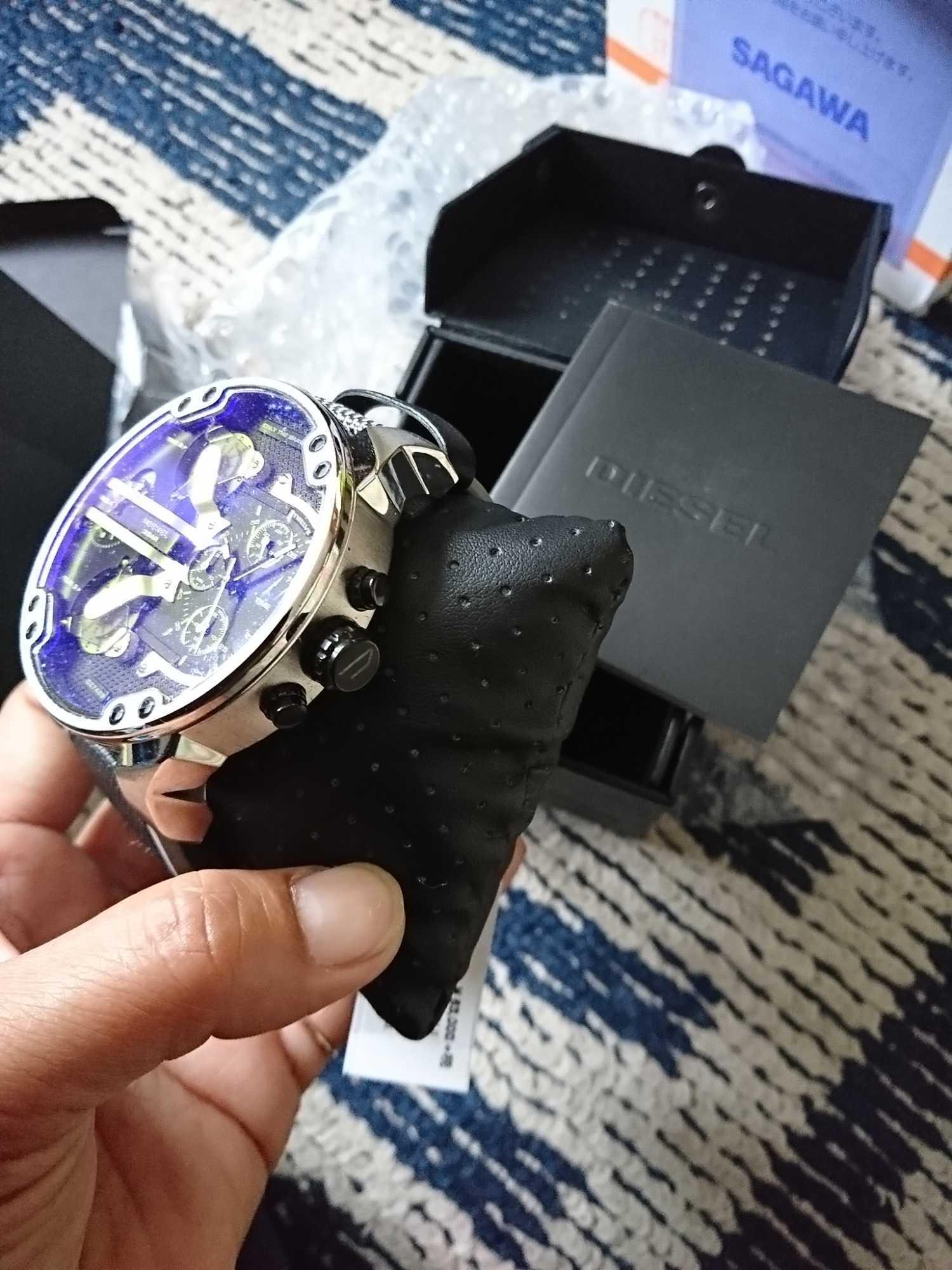 【中古品】DIESEL ミスターダディ DZ7429 クォーツ腕時計 偏光ガラス ディーゼル MRダディー2.0 DZ7429 偏光ガラス/ナイロン/レザー