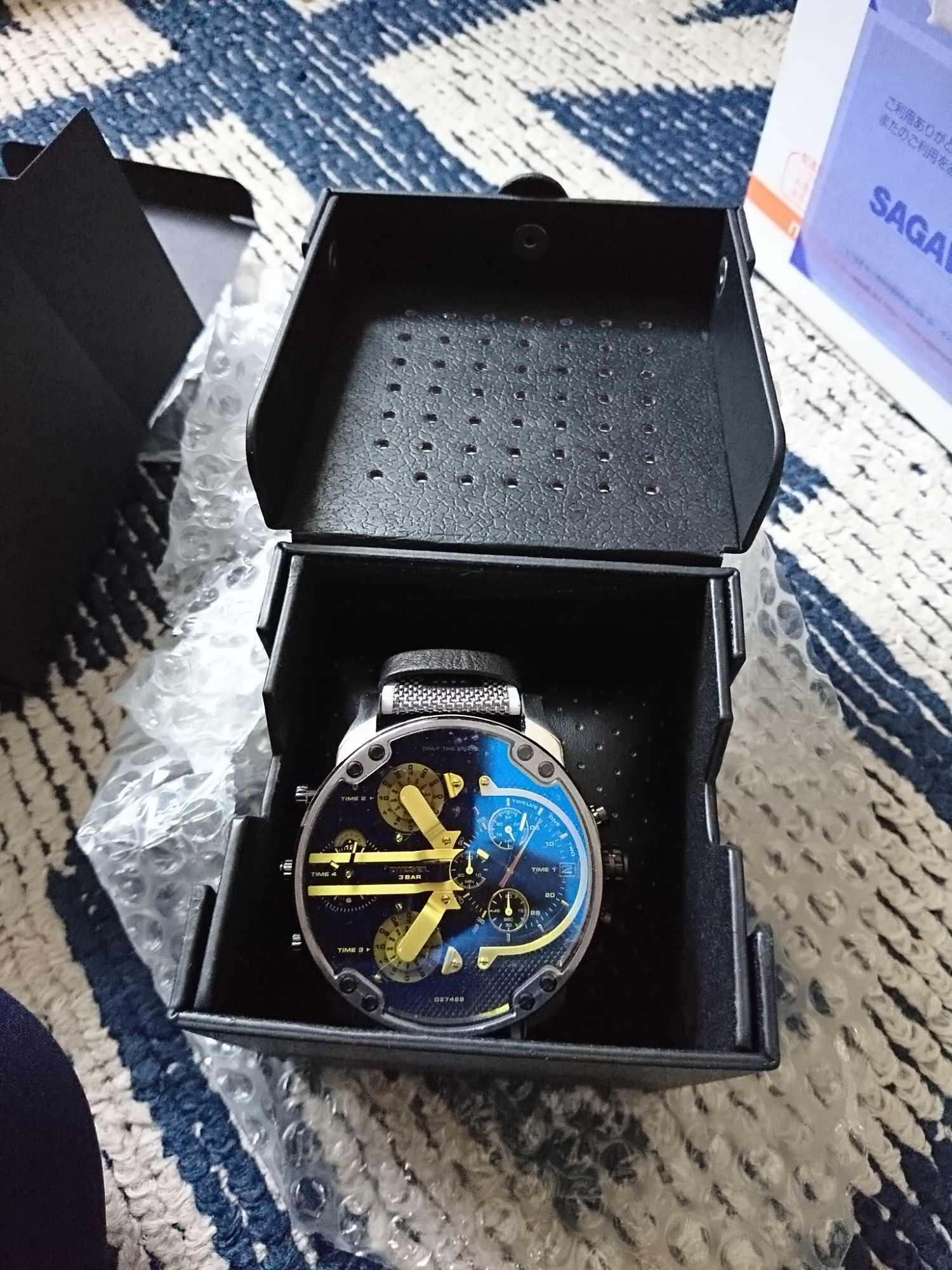 【中古品】DIESEL ミスターダディ DZ7429 クォーツ腕時計 偏光ガラス ディーゼル MRダディー2.0 DZ7429 偏光ガラス/ナイロン/レザー