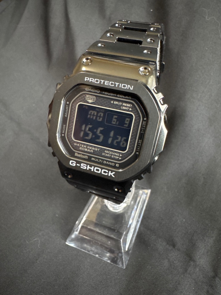 楽天市場】G-SHOCK フルメタル ブラック GMW-B5000GD-1JF メンズ