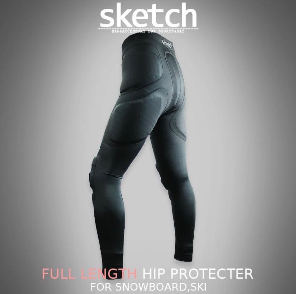 ヒッププロテクター ヒップパッド sketch HIP PROTECTOR PAD Black ロングタイプ スノーボード スノボー スキー スポーツ  メンズ レディース ユニセックス