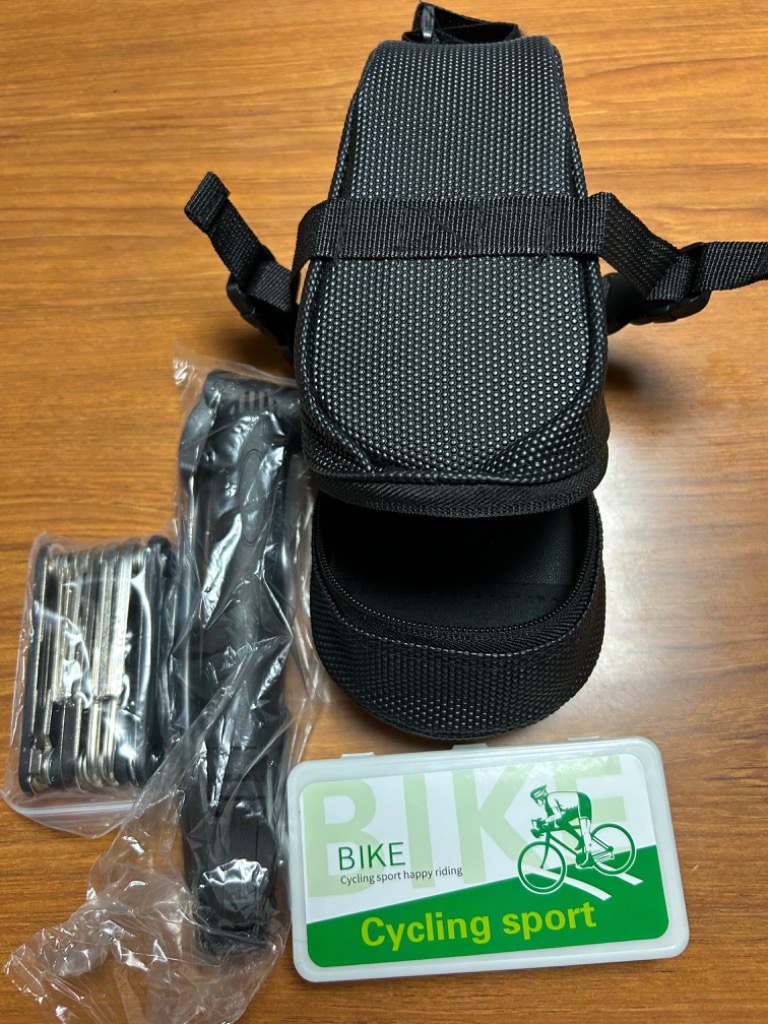 パンク修理キット サドルバック 自転車工具セット 携帯式空気
