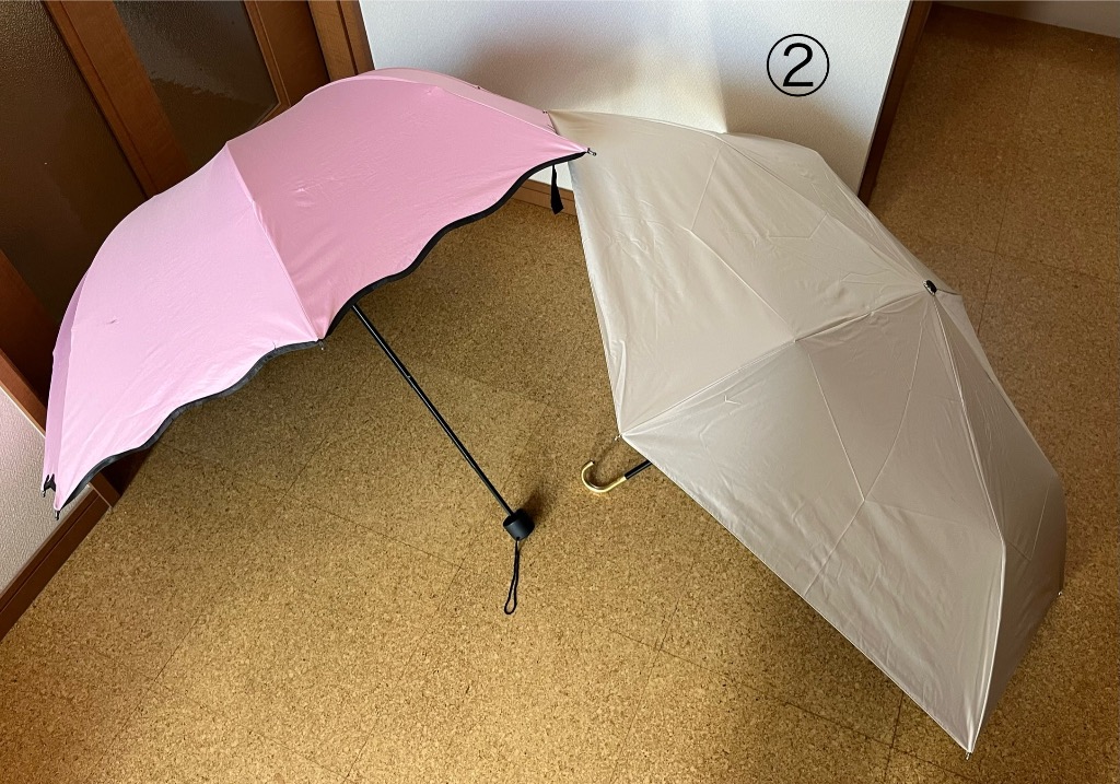 日傘 折りたたみ傘 完全遮光 100 軽量 [羽軽パラソル] 晴雨兼用