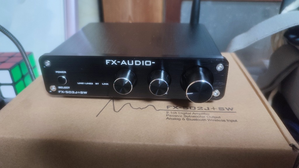 FX-AUDIO- FX-502J+SW[ブラック] Bluetooth 無線 接続 2.1ch 出力 サブ 