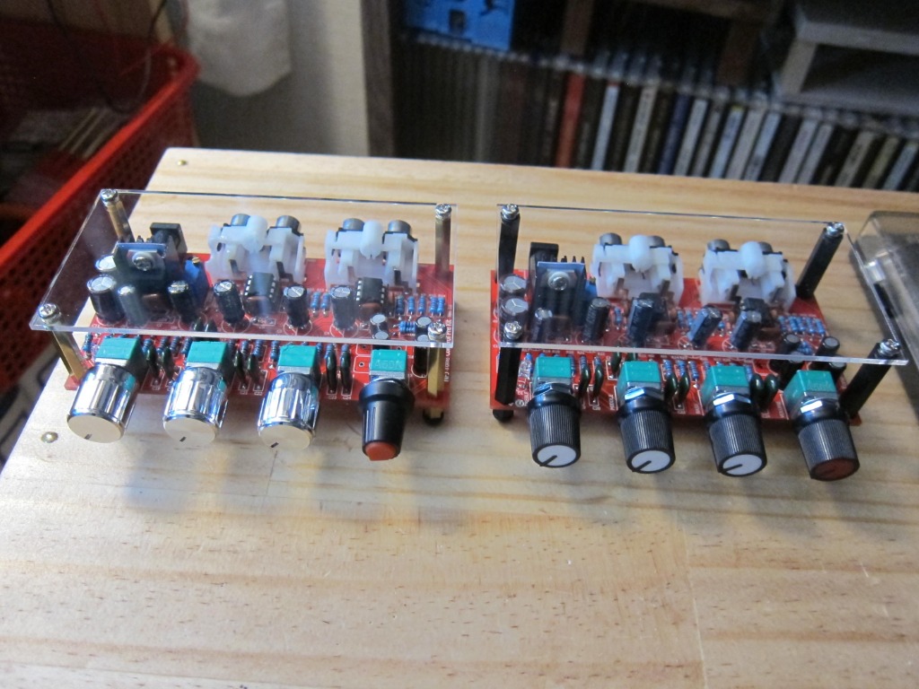 NE5532オペアンプ搭載 トーンコントロール機能付きプリアンプ自作