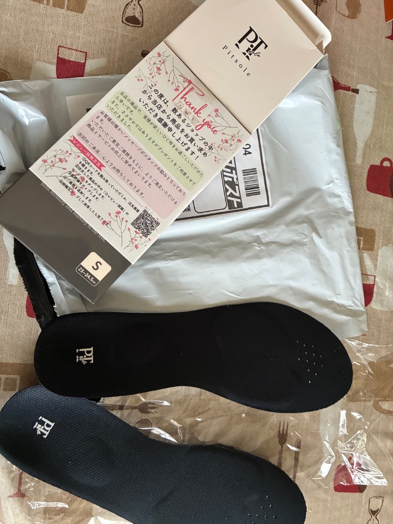 ピットソール Pitsole ブラック 黒 中敷き インソール XS S M 超軽量