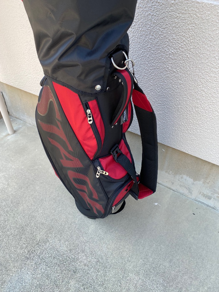 TourStage ゴルフバッグ 赤黒 新品未使用）TOURSTAGE ツアーステージ キャディバッグ 黒赤
