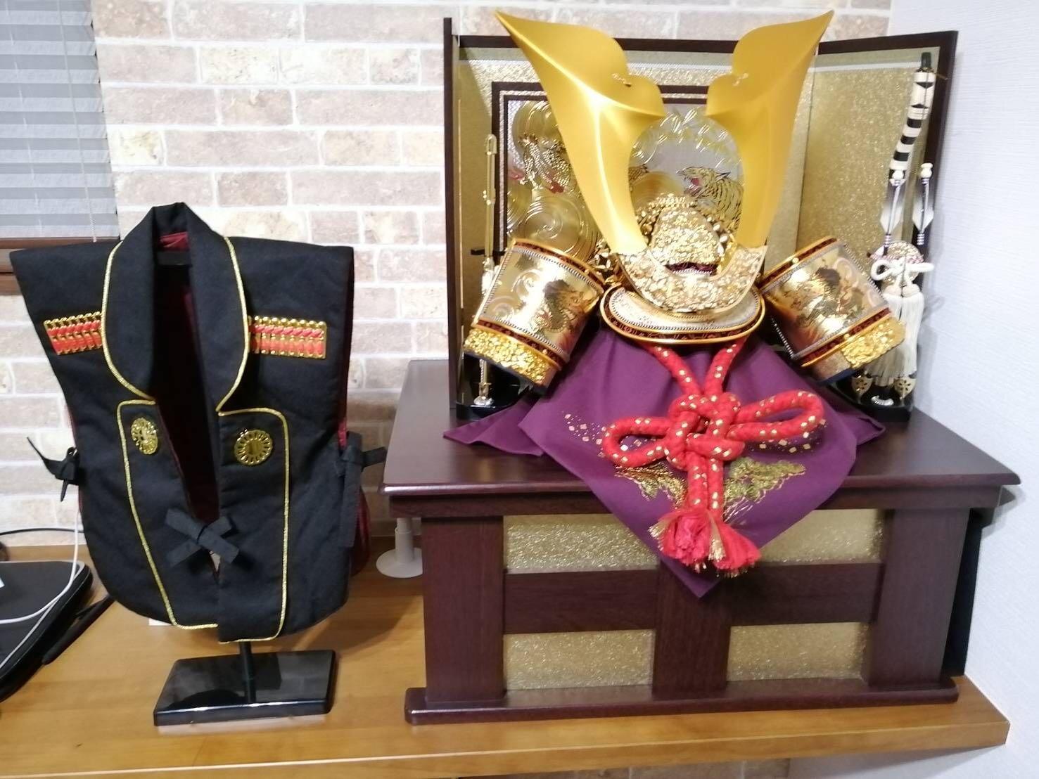 五月人形付属の陣羽織 華やかなデザイン 2016333313-4.jpg