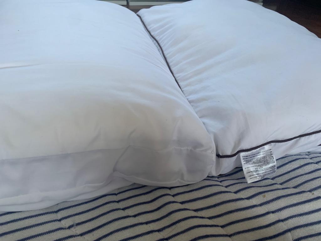 枕カバー2枚付 ホテル仕様 高反発枕◆高さ調整丸洗いOK