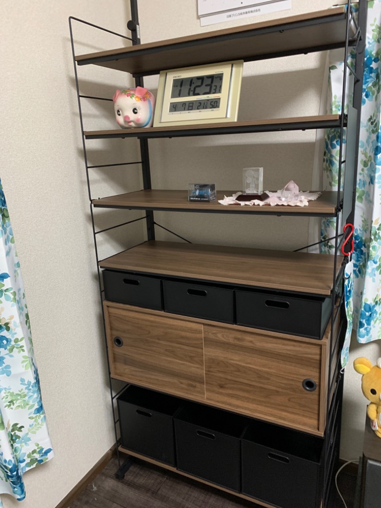 ニトリ 突っ張り壁面収納 Nポルダディープ(ミドルブラウン ニトリ 突っ張り壁面収納 Nポルダディープ(ミドルブラウン