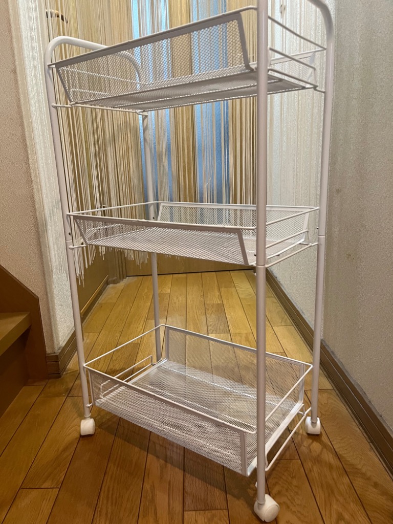 ニトリ　リビング　キッチンワゴン ホワイト　収納付き nitori-net_8980927