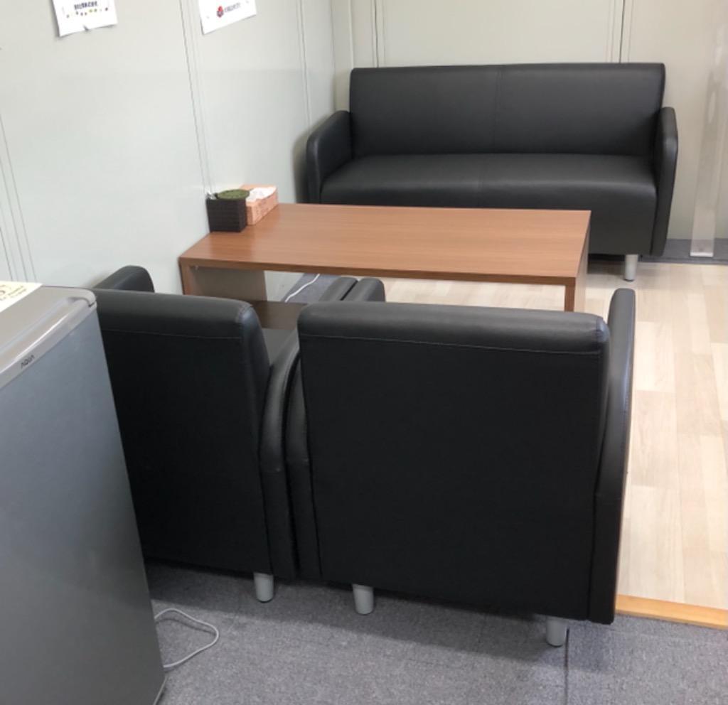 送料無料】 【応接セット ベルセア 3点】4人用 応接セット 2人掛けソファー ×2 +木製 応接テーブル  ハイタイプ【テーブル)ナチュラル:販売終了】の通販 ｜ オフィス家具通販の【オフィスコム】