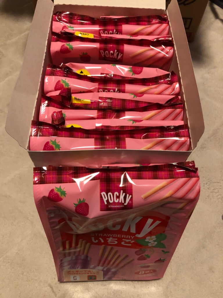 Amazon | 【セット買い】江崎グリコ いちごポッキー 8袋 1.0 袋