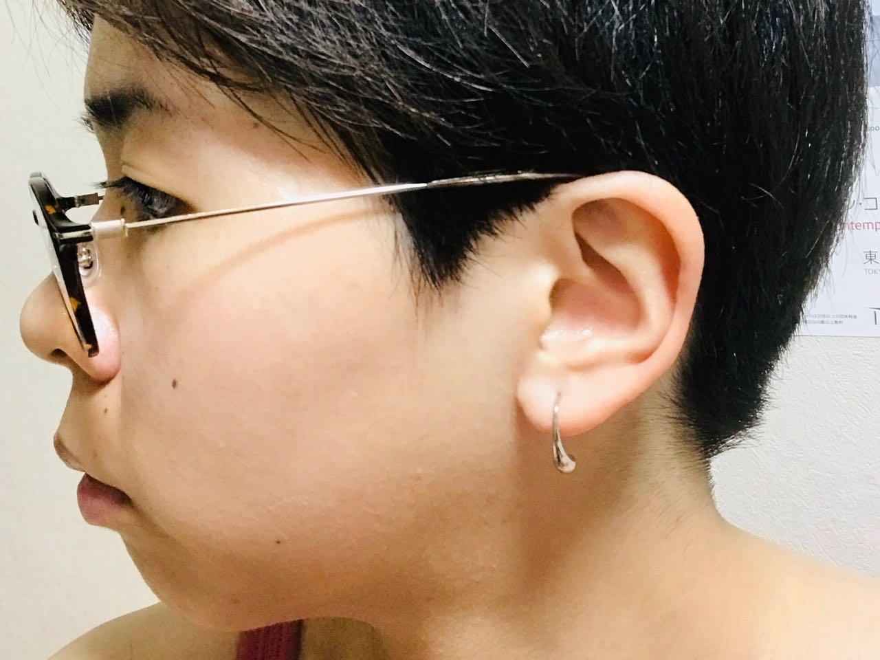 ピアス レディース ティアドロップ 18金 18kコーティング