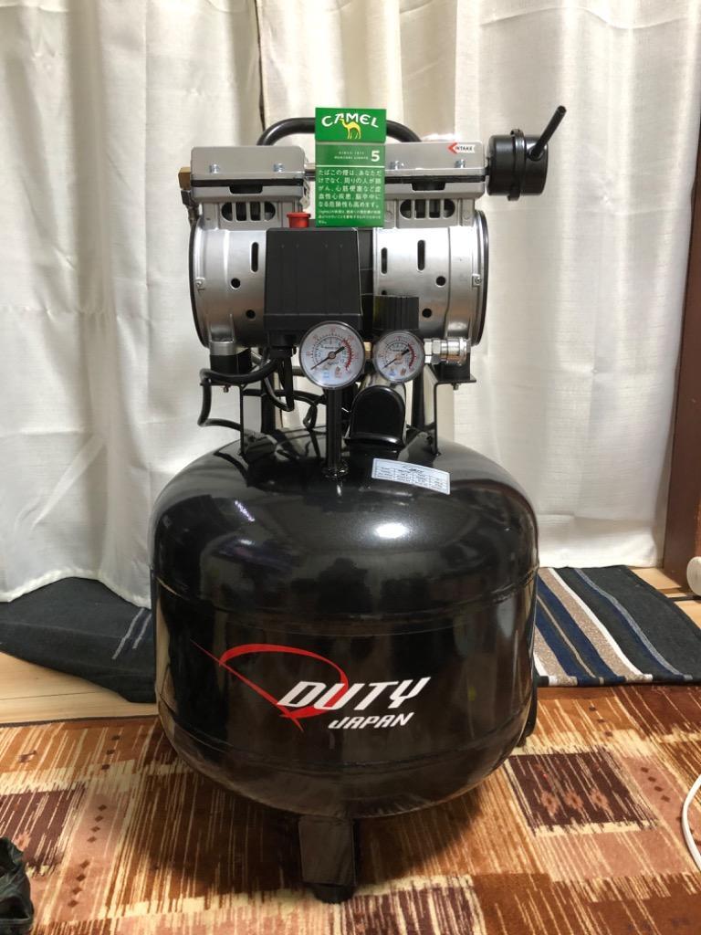 注目の 超静音 縦型オイルレスコンプレッサー４０Ｌ タンク搭載 100Ｖ