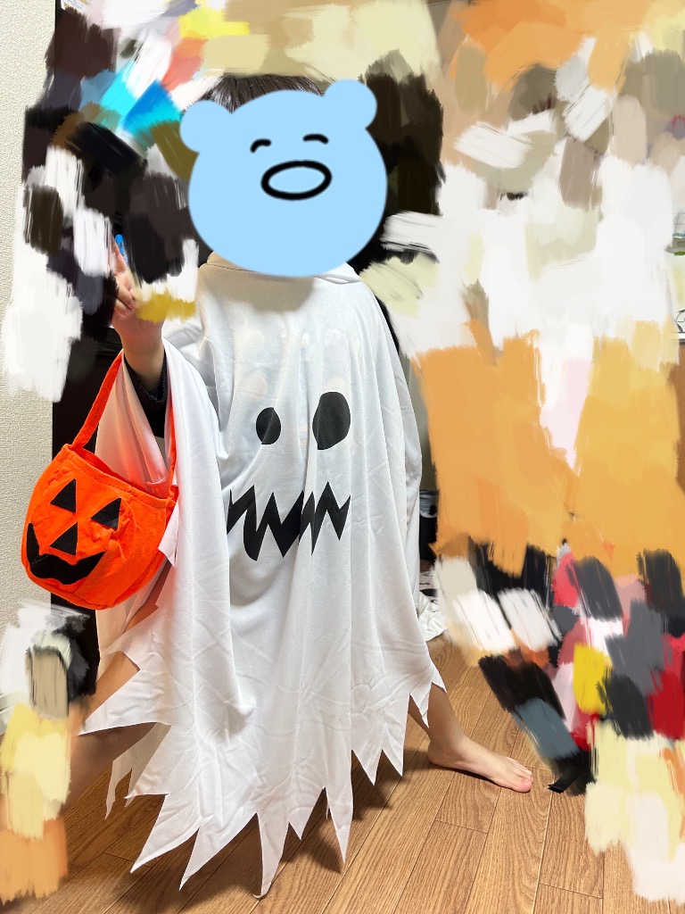 おばけ ポンチョ ハロウィン コスプレ 子供 衣装 お化け 男の子 女の子