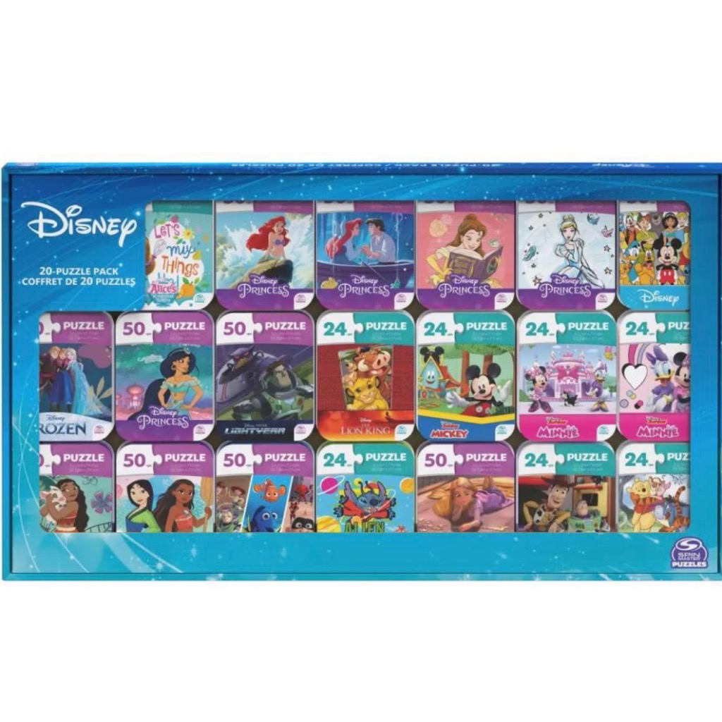 コストコ ディズニー キャラクター 缶入りジグソーパズル 20個セット