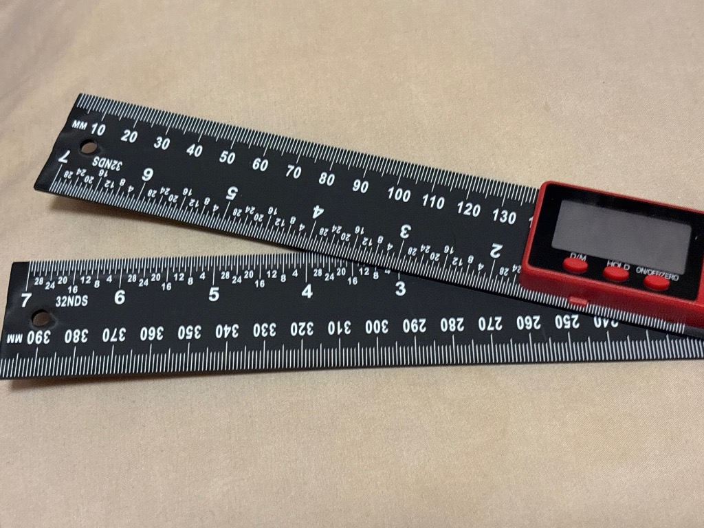 デジタル角度計 200mm 角度ルーラー 分度器 2 in 1角度ゲージ