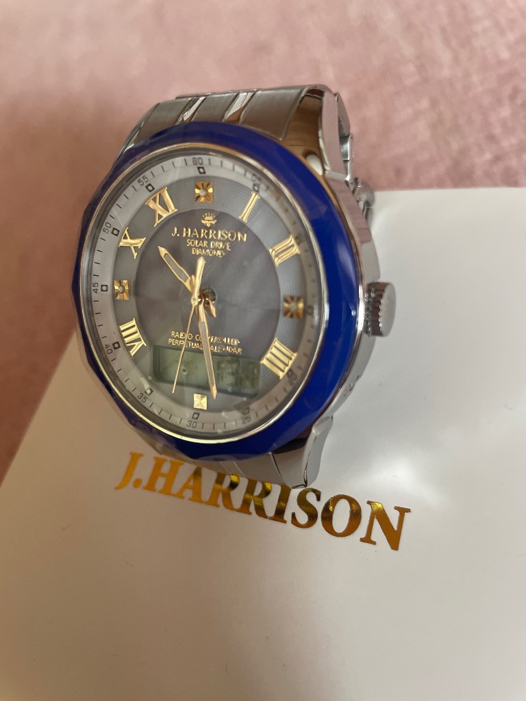 J.HARRISON 腕時計 メンズ 紳士用 Jハリソン 天然ダイヤ3石超硬