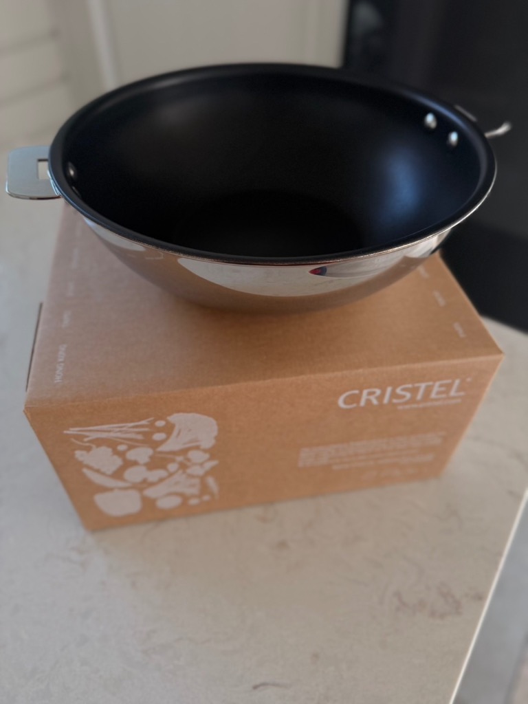 CRISTEL（クリステル） 鍋 ノンスティック 中華鍋 24cm ふた・ハンドル