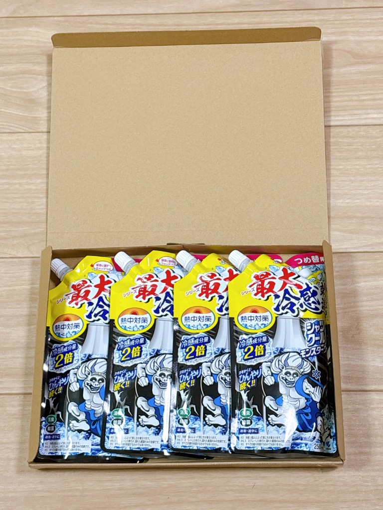 小林製薬 シャツクール モンスタークール 詰め替え 250ml 4個 大容量