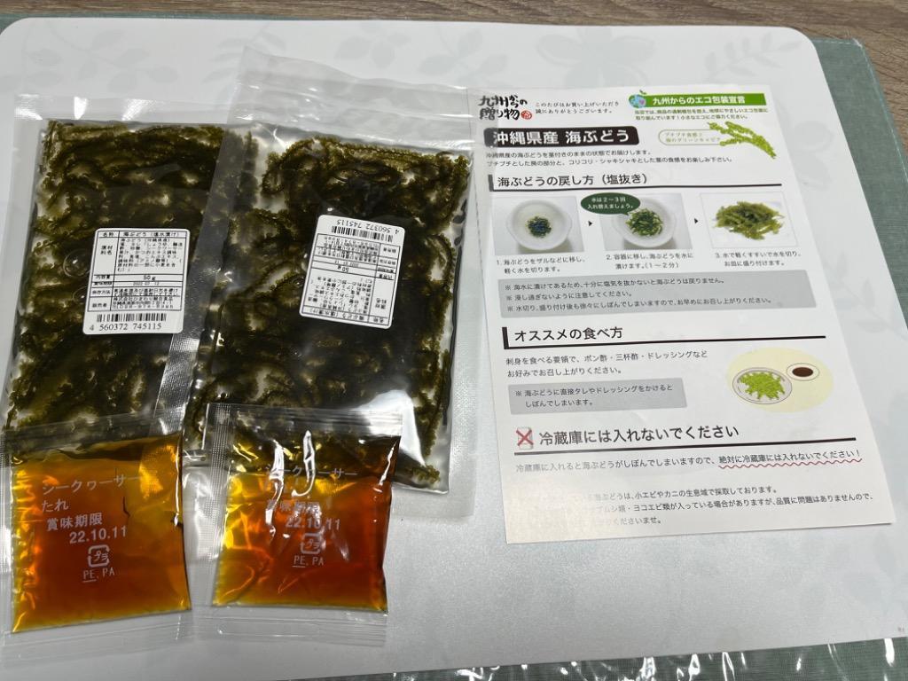 産地直送 沖縄の海の宝 プチプチ食感 沖縄県産 海ぶどう(茎付き)50g×2袋 塩水漬け 海藻 おつまみ 海ブドウ 食品 土産 ぽっきり 得トクセール  送料無料 :umibu02-np:九州からの贈り物 ヤフー店 - 通販 - Yahoo!ショッピング