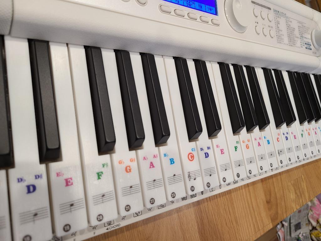 ピアノ 鍵盤 シール セット 練習 音階 初心者 教室 pq07-17a-set