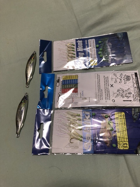 ジグサビキセット ジグ 60g 2色 リアルカラー ベイト アジ 6連