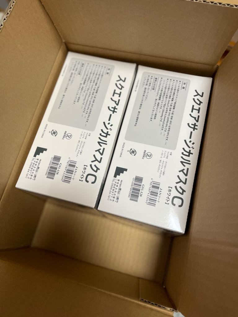 長谷川綿行】スクエアサージカルマスクC ホワイト : パルストア