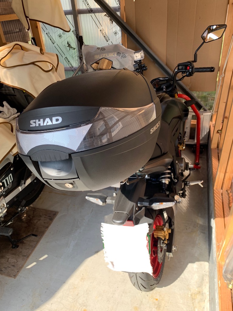 SHAD（シャッド） トップケースSH33 ブルー バイク 大容量 付属品付 SHAD(シャッド) バイク トップケース リアボックス SH33 無塗装