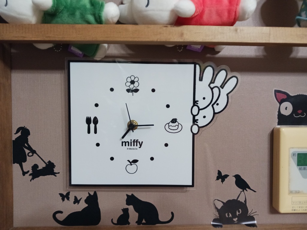 Miffy ミッフィー グッズ MIFFY インテリアクロック のぞき WH