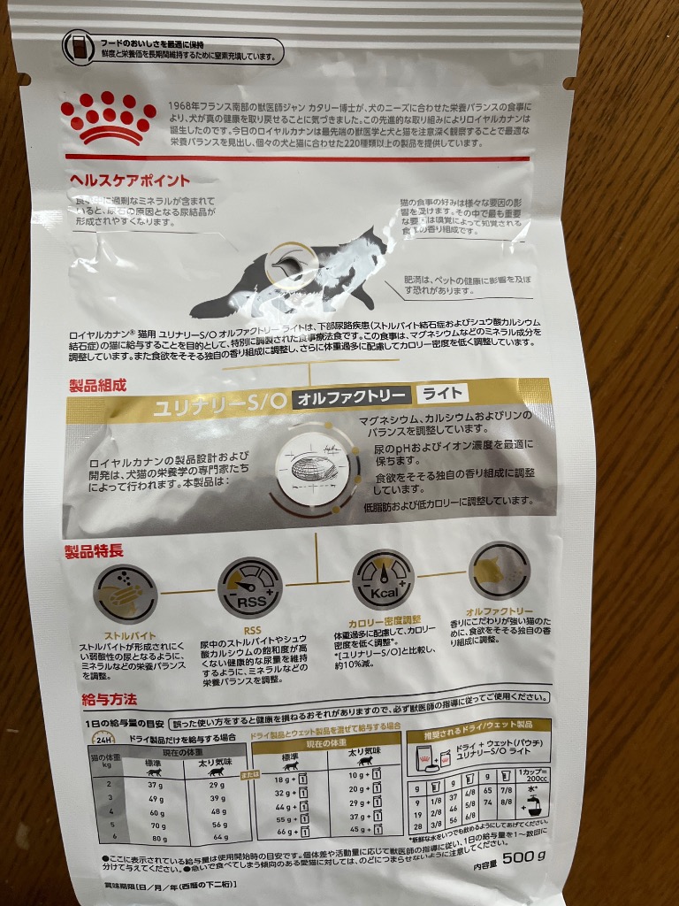 ロイヤルカナン 食事療法食 猫用 ユリナリーS/O オル