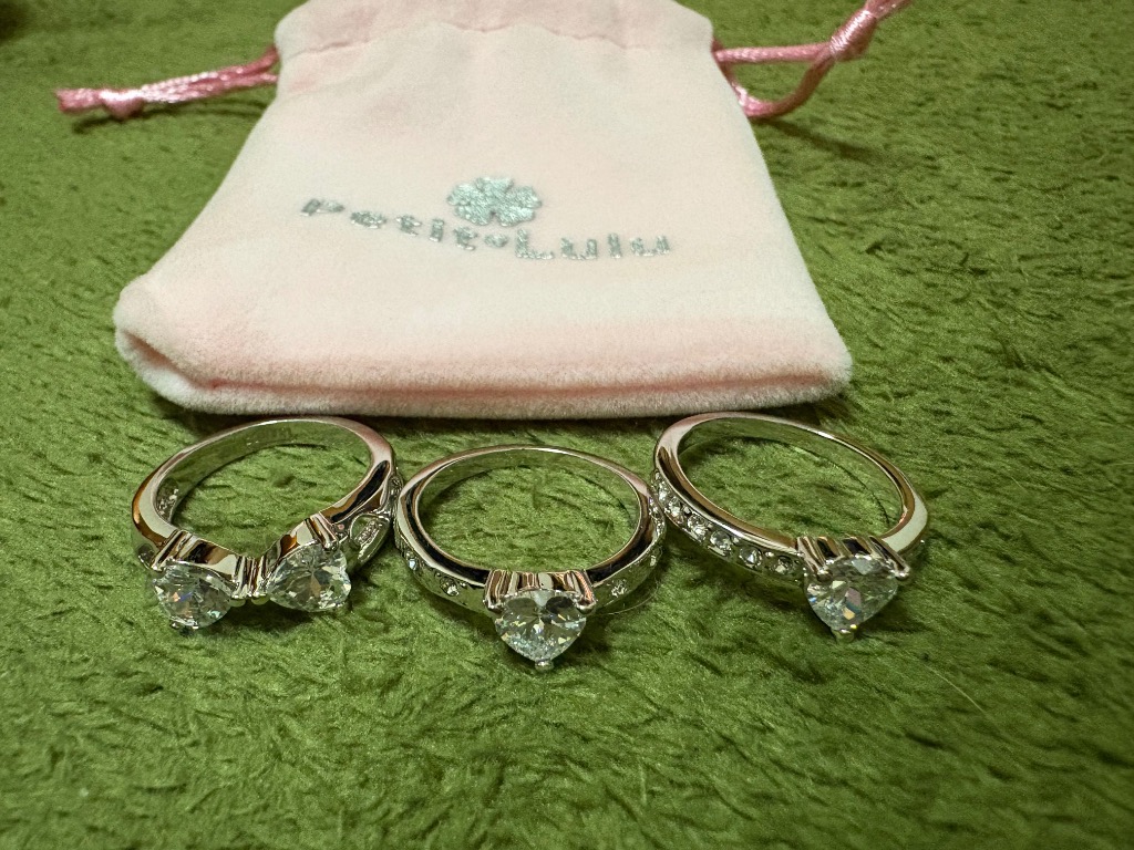 Petit Lulu リング 指輪 レディース スワロフスキー 3連 カラー