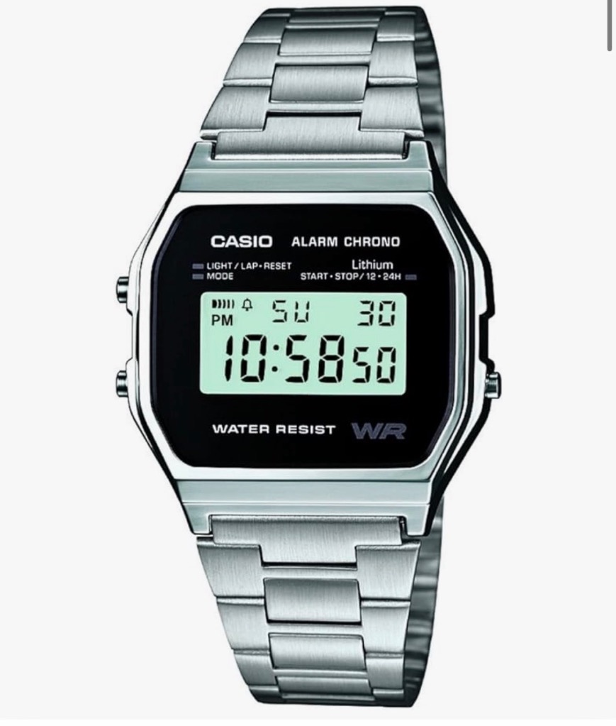 【新品未使用】CASIO デジタル シルバー　A158WEA-1JF カシオ CASIO（カシオ） 国内正規保証 “STANDARD” A158WEA-1JF シルバー