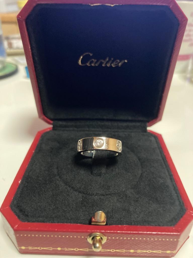 最終お値下げ❣️ 未使用❣️ カルティエ　ミニラブリング　Pt950 47 Cartier カルティエ ラブリング 1Pダイヤモンド Pt950 #52 11.5