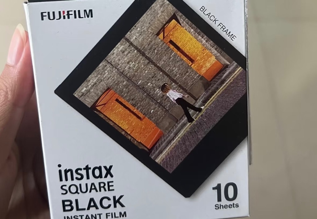 instax SQUARE チェキフィルム ブラックフレーム 10枚 スクエア square