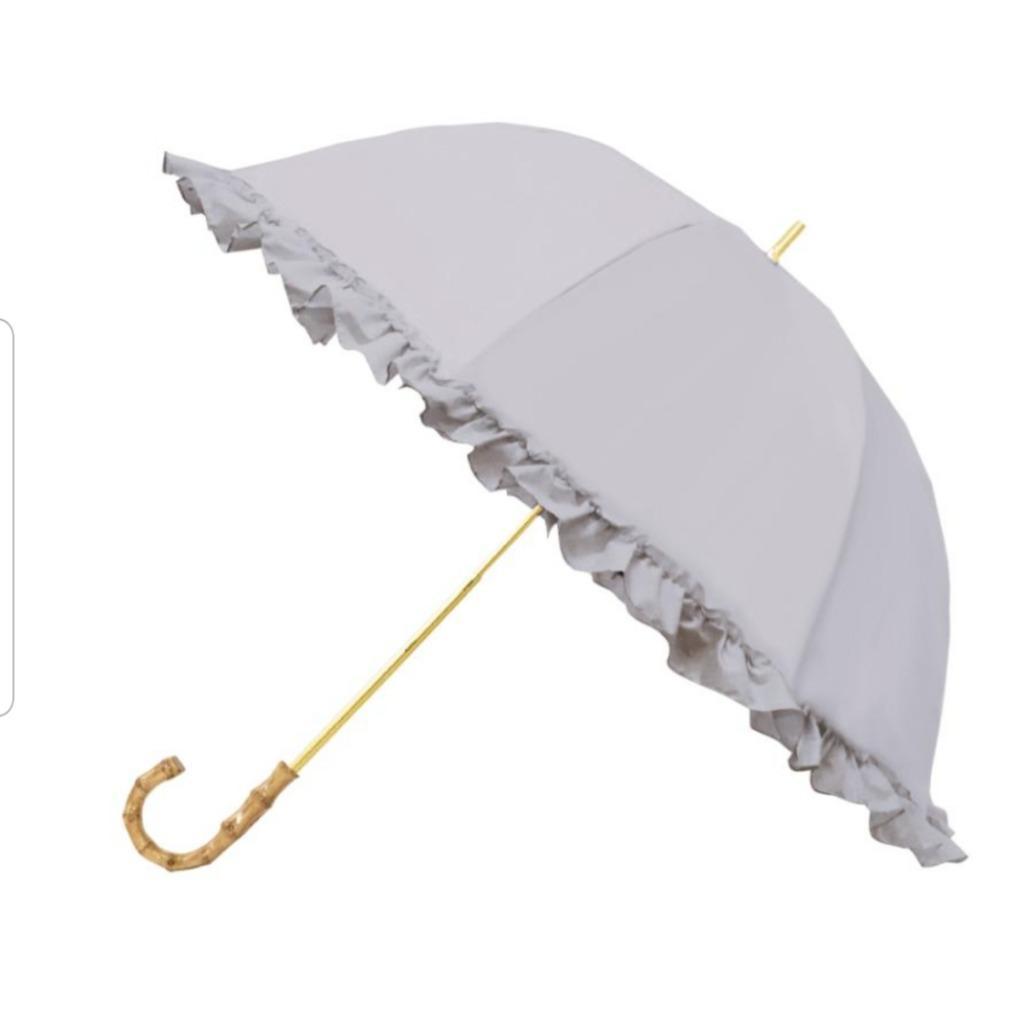 日傘 完全遮光 長傘 晴雨兼用 レディース 大きめ フリル バンブー 雨傘 