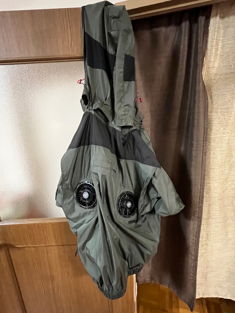 雅マサ　HOOHミドルファン半袖V1127チャコール、カーキ3L HOOH 【すぐに発送！】 村上被服 ハイバック 半袖 空調ウェア