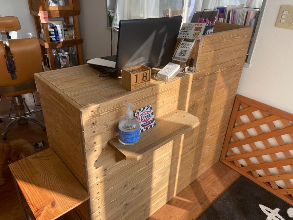 レジカウンター 無垢材 幅120cm オーダーメイド おしゃれ カフェ