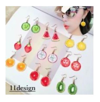 Urban Outfitters☆ カラフルなフルーツ型・MIX ピアスセット plusnao ピアス フルーツピアス 野菜 トロピカル サマー 夏
