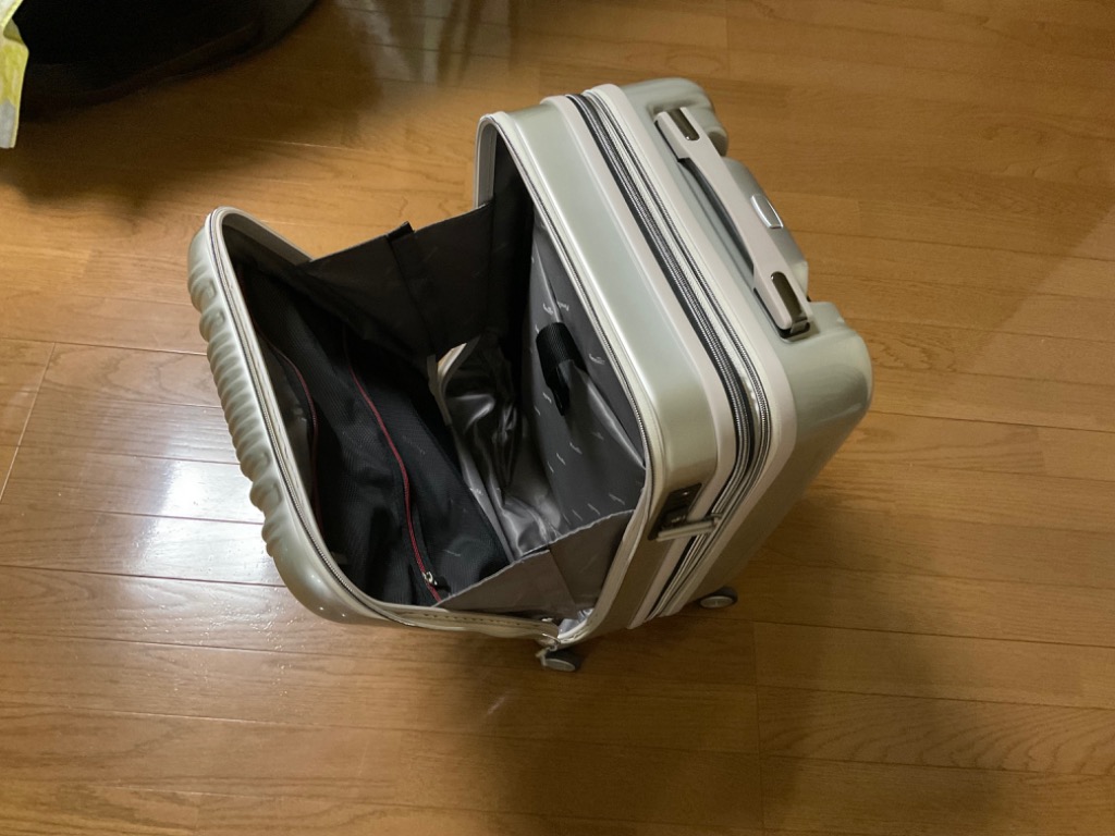 プラスワン スーツケース ストッパー 前開き 拡張 フロント