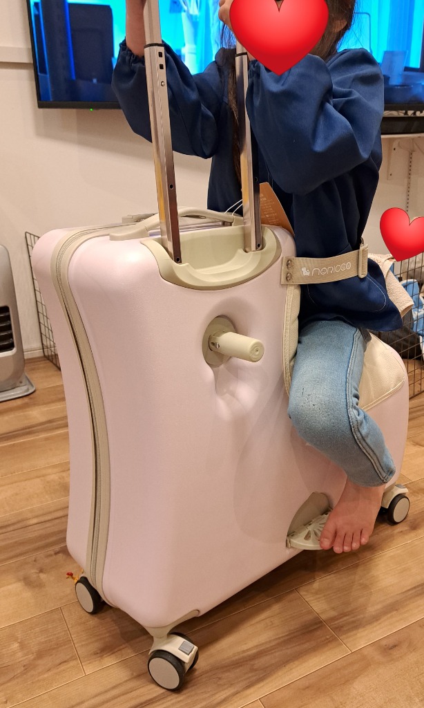 スーツケース Mサイズ クッション付 子どもが乗れる キッズキャリー 
