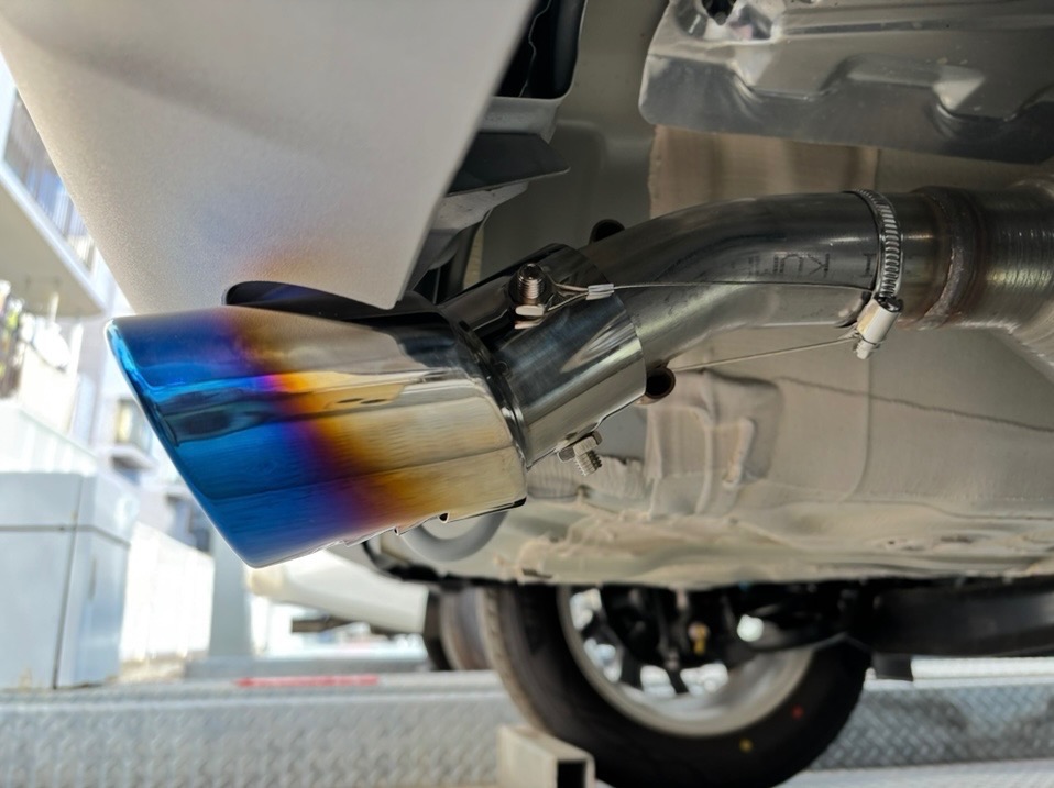BL5 レガシィ　オールステンレス　スラッシュ　マフラー　チタン焼き付け風 BL5 レガシィ オールステンレス スラッシュ マフラー チタン