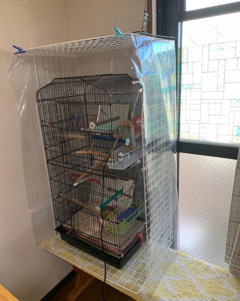 数量は多 L 鳥 小動物糞餌飛び散り防止 カバーエサ飛び散り防止ネット鳥かごネット鳥籠用