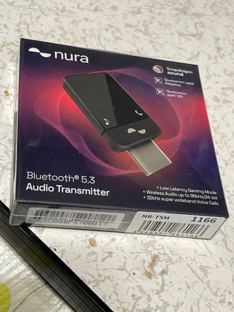 nura Nura Bluetooth 5.3 Audio Transmitter aptX adaptive対応 ブラック NR-TSM