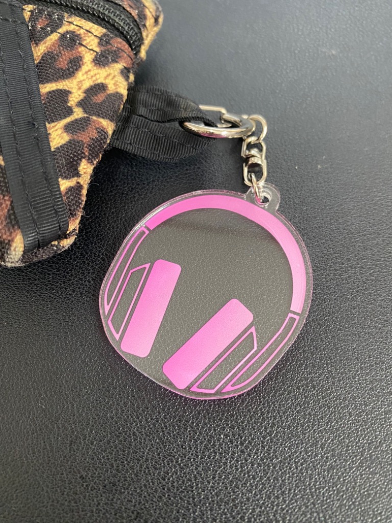 ヘッドフォン キーホルダー 音楽 クラブ DJ 楽器 アクリル製