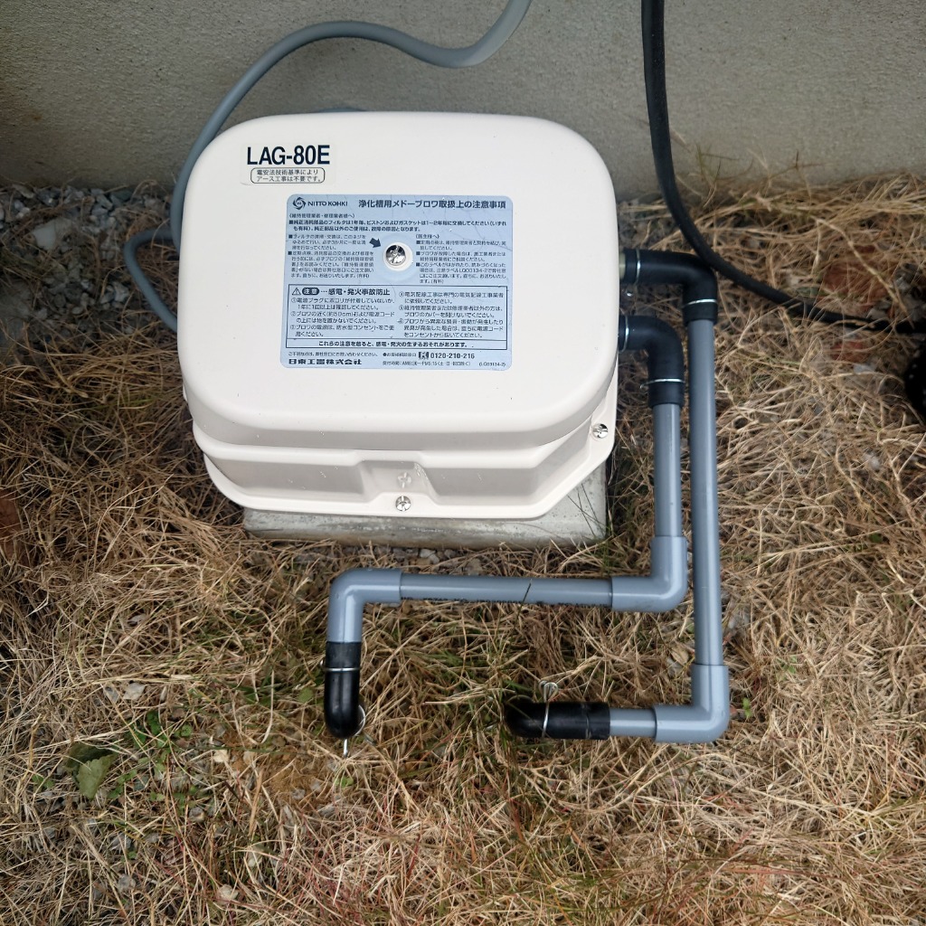 メドーブロワ LAG-80E（左ばっ気）（日東工器）（2年保証付）（メドー