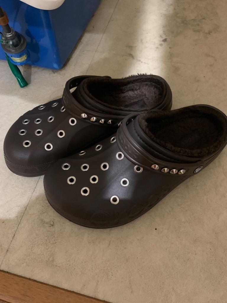 秋冬用 クロックス パンク カスタム 茶 エスプレッソ crocs custom バヤ ファー ボア付き baya サンダル メンズ レディース  ウィンター :khaki-boa-silver:crocs カスタム専門店 MAXCUSTOM - 通販 - Yahoo!ショッピング