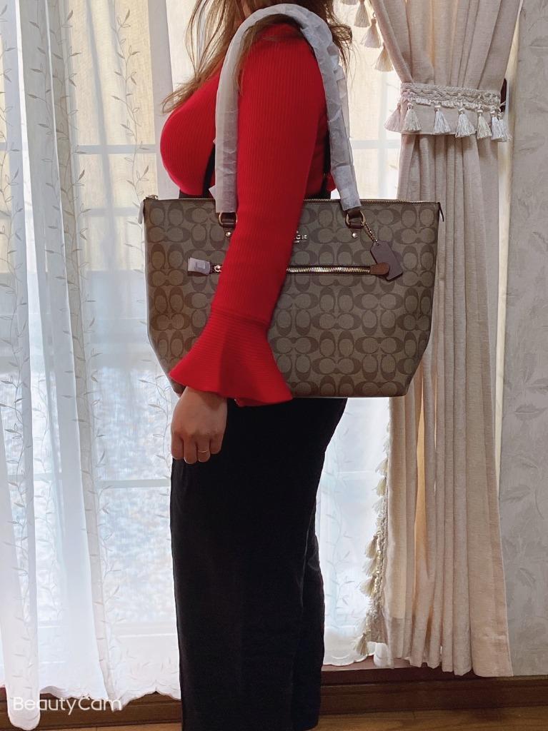 【COACH】通勤通学に ★ ギャラリー トートバッグ・シグネチャー COACH 国内発送 コーチ バッグ レディース トートバッグ