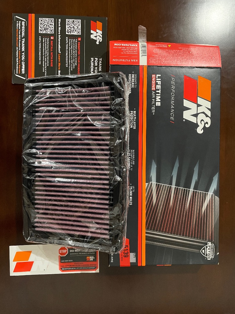 K&N エアフィルター 2022- ホンダ シビック タイプR FL5 純正交換 車検