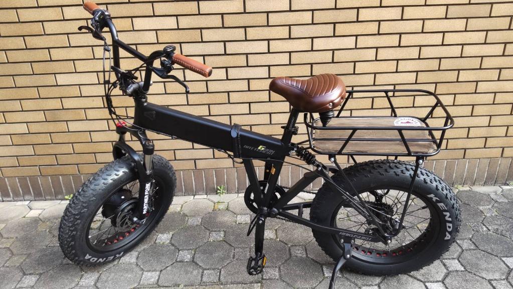 電動自転車 折り畳み ファットバイク 京の洛スク グランビート ブラック-